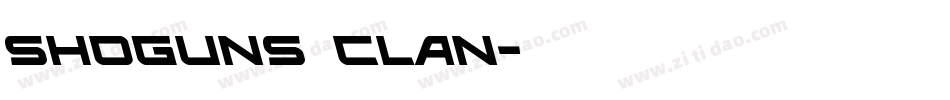 Shoguns Clan字体转换